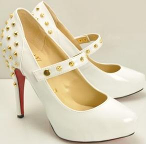 Christian Louboutin Mad Mary Heels White